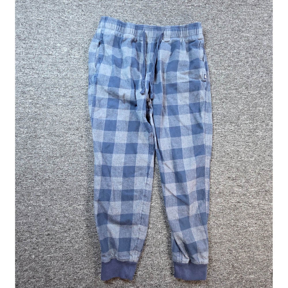 Hollister‎ Sleep Joggers Mens Medium Blue Buffalo Plaid Pajama Pants Loungewear